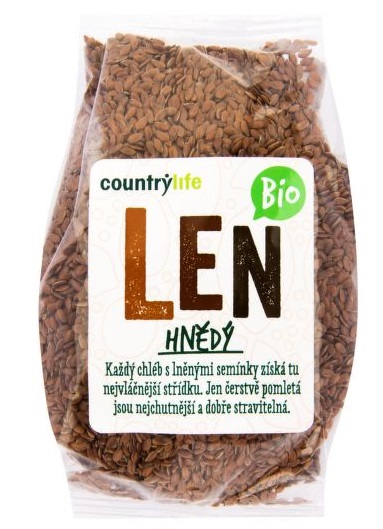 Levně Country Life Len hnědý 300 g BIO