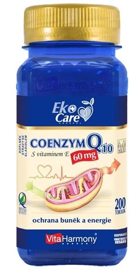 Levně VitaHarmony Coenzym Q10 60 mg + vitamin E 200 tobolek
