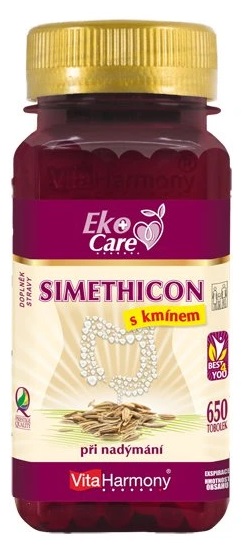 Levně VitaHarmony Simethicon 80 mg s kmínem 650 tobolek