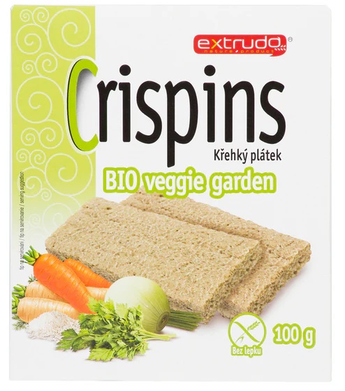 Levně Extrudo Chlebíček veggie garden BIO 100 g
