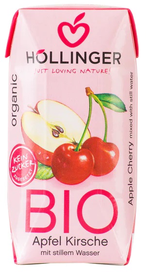 Levně Hollinger Nektar jablko višeň BIO 200 ml