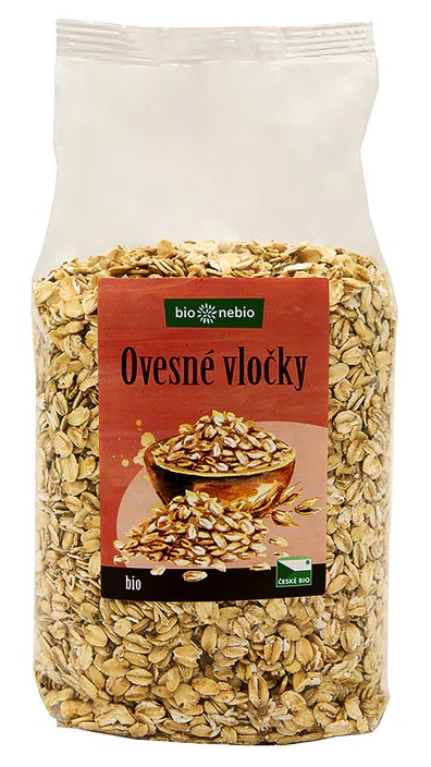 Levně Bio Nebio Vločky ovesné české BIO 500 g EXP.14.7.2026