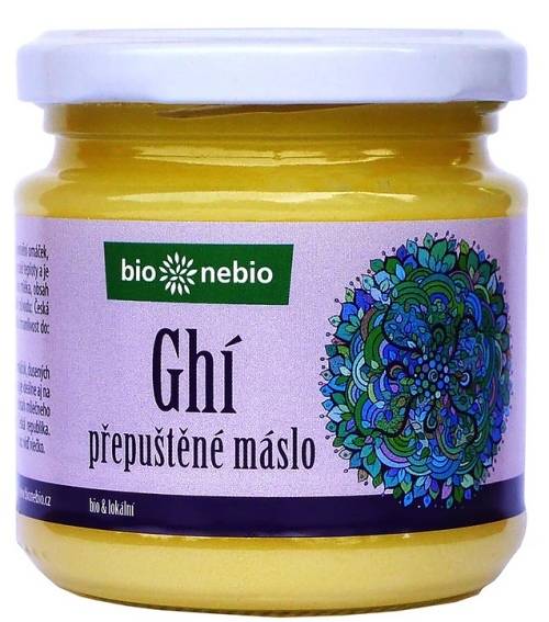 Levně Bio Nebio Máslo přepuštěné ghí ČESKÉ BIO 210 ml
