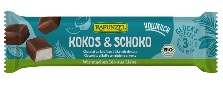 Rapunzel Kokos v mléčné čokoládě BIO 50 g