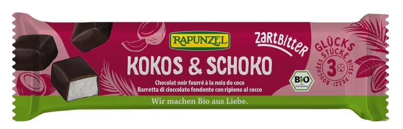 Levně Rapunzel Kokos v hořké čokoládě BIO 50 g