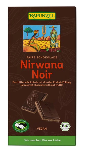 Levně Rapunzel Čokoláda hořká Nirwana BIO 100 g