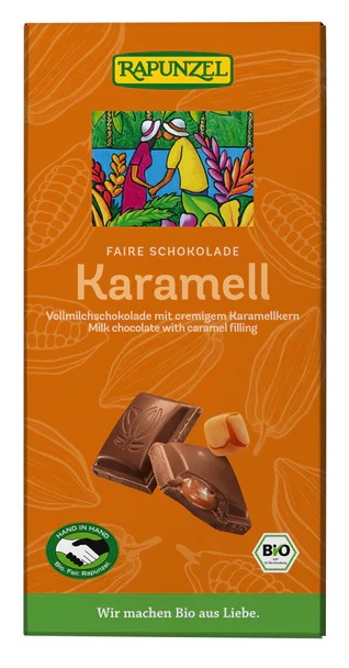 Rapunzel Čokoláda mléčná karamel BIO 100 g