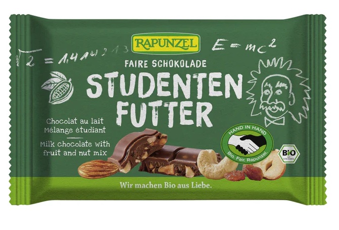 Levně Rapunzel Čokoláda mléčná studentská směs BIO 100 g