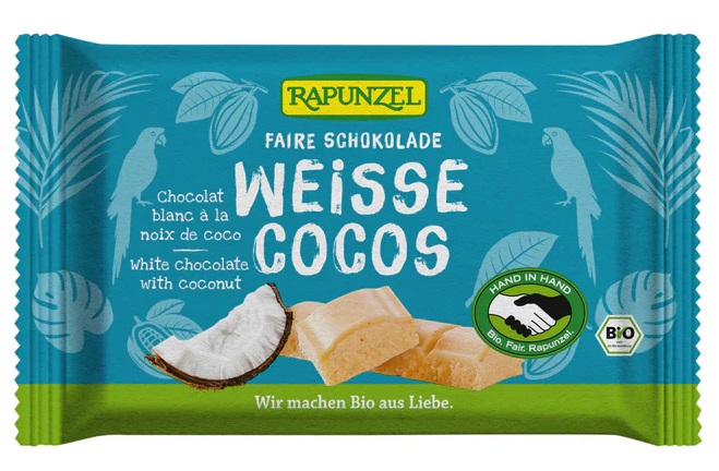 Rapunzel Čokoláda bílá s kokosem BIO 100 g