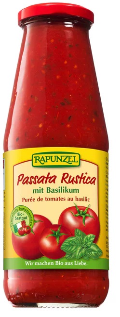Levně Rapunzel Passata s bazalkou Rustica BIO 680 g