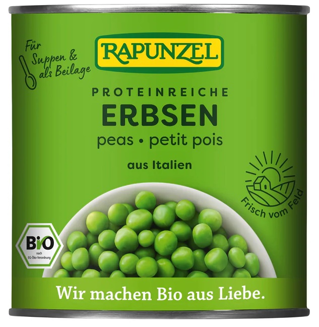 Rapunzel Hrášek sterilovaný BIO 340 g