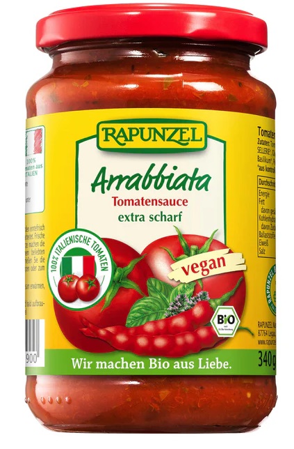 Levně Rapunzel Omáčka na těstoviny Arrabbiata BIO 340 g