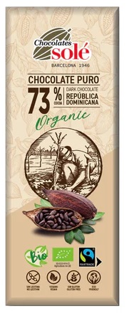 Levně Solé Čokoláda hořká 73 % BIO 25 g