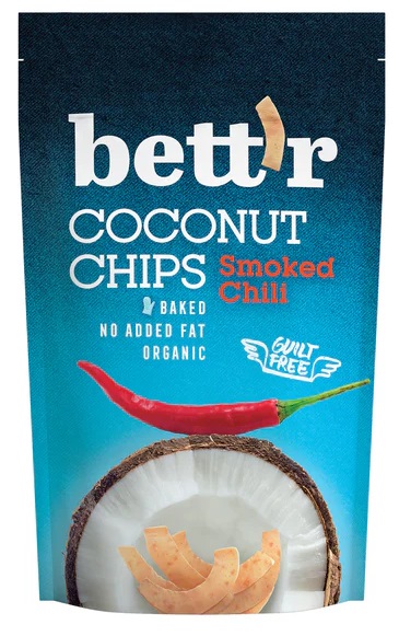 Levně Bett´r Chipsy kokosové s chilli BIO 70 g EXP.4.7.2026