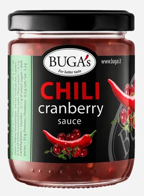 BUGA´s Chilli omáčka s brusinkami sklo 170 g