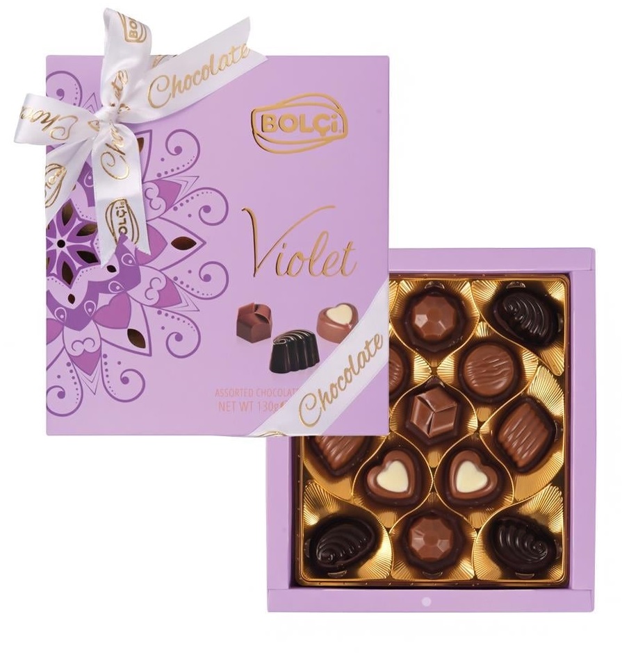 Bolci Violet Pastel - mix pralinek s dárkovou taškou 130 g
