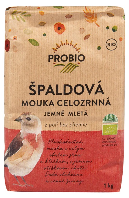 Probio Mouka špaldová celozrnná jemně mletá BIO 1 kg EXP.15.6.2026