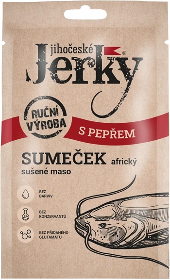Levně Jihočeské Jerky sumeček s pepřem 15 g