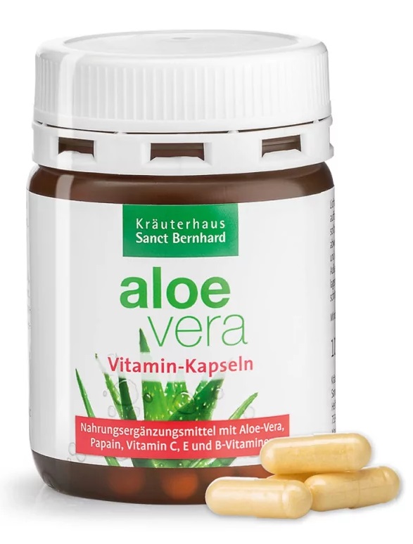 Levně Sanct Bernhard Aloe Vera s vitamíny 100 kapslí EXP. 26. 6. 2026