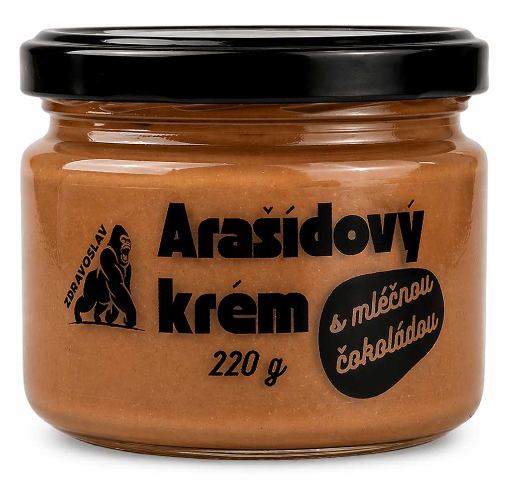 Zdravoslav Arašídový krém s mléčnou čokoládou 220 g