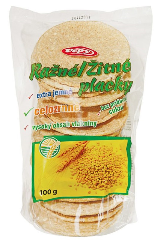 Levně Vepy žitné celozrnné placky 100 g