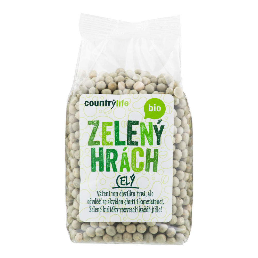 Country Life Hrách zelený celý BIO 500 g