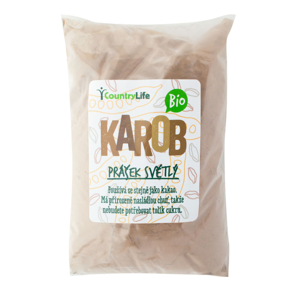 Country Life Karobový prášek světlý BIO 500 g