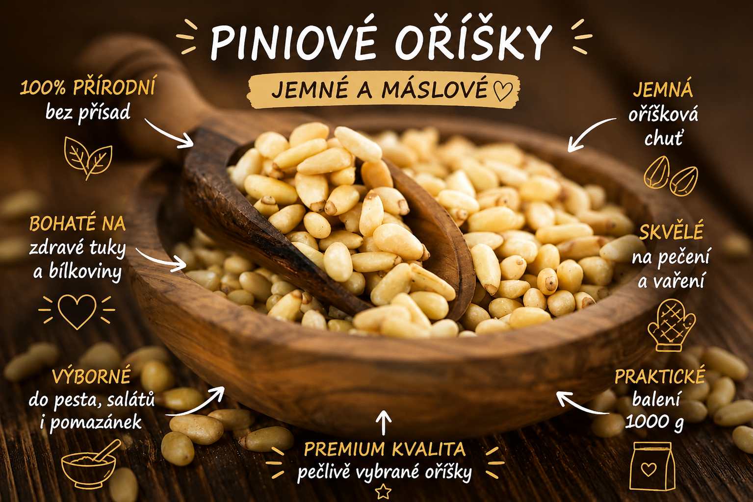 Piniové oříšky – jádra — náhled 2