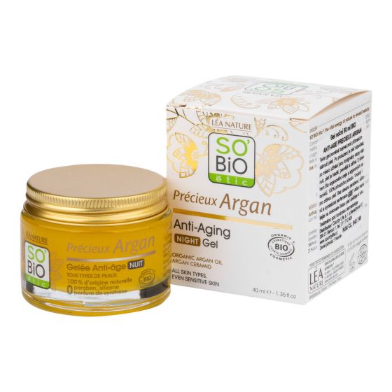 SO´BiO étic Gel noční BIO Anti-age Precieux Argan 40 ml