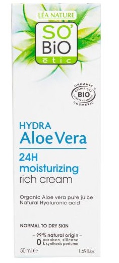 SO´BiO étic Krém bohatě hydratující denní Aloe vera BIO 50 ml