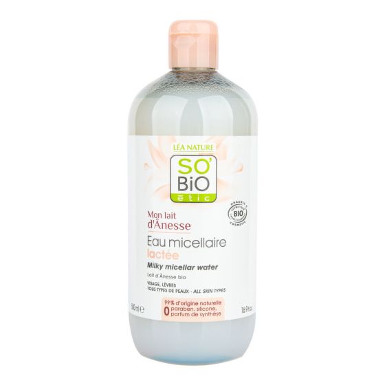 SO´BiO étic Voda micelární s oslím mlékem BIO 500 ml