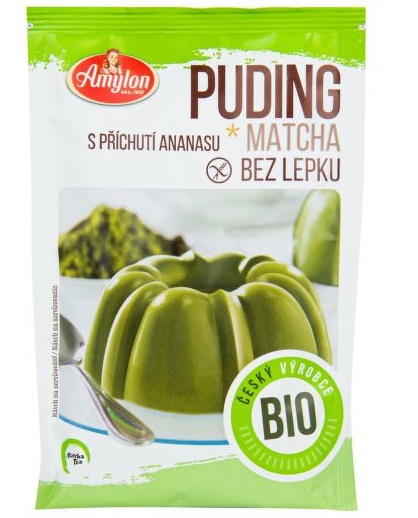 Amylon Pudink matcha s příchutí ananasu bezlepkový BIO 40 g