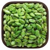 pistachios nuts peeled green square bowl isolated white background organic food top view (1)