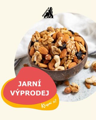 Jarní výprodej je tady! 🌸 Dopřej si křupavou dávku energie v podobě našich prémiových ořechů a sušeného ovoce 🥜✨ Vyzkoušej...