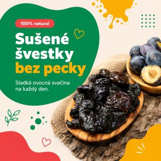 Švestky, které se neztratí v žádné spíži. 😄 Dužnaté sušené švestky bez pecky, bez konzervantů a bez přidaného cukru. Mají...