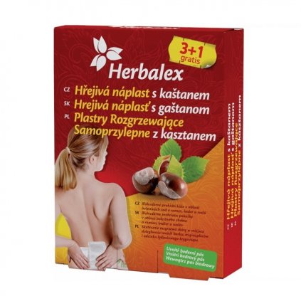 Herbalex hřejivá nápl. s kaštan. 3+1+BED PÁS+Dárek 