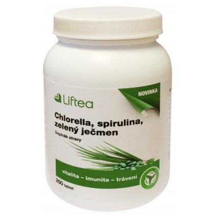 LIFTEA Chlorella/Spirulina/Zelený ječmen tbl.250 