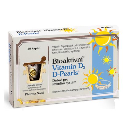 Bioaktivní Vitamin D3 D Pearls cps.40 