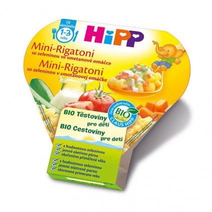 HiPP Mini-Rigatoni zelenina-smetan.om.BIO 1r 250g 