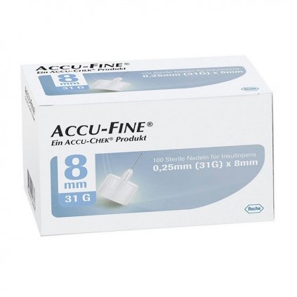 ACCU-FINE JEHLY DO INZULÍNOVÉHO PERA 31G X 8 MM, 100 KS