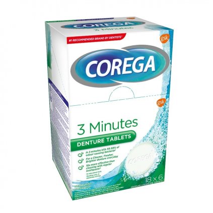 Corega Tabs 3 Minutes Daily cleanser 108ks 