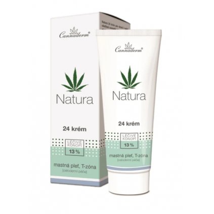 Cannaderm Natura 24 Krém na mastnou pleť 75 g