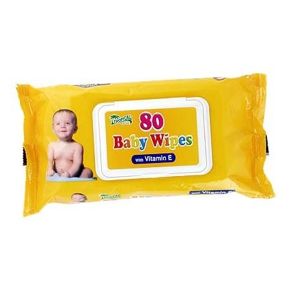 Ubrousky dětské hyg.Baby Wipes vit.E 80ks s distr. 