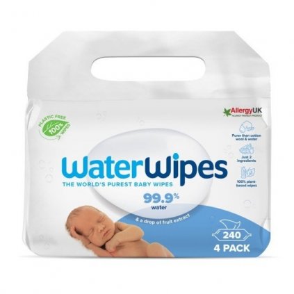 WATERWIPES 100% bioodbouratelné ubrousky 4x60ks