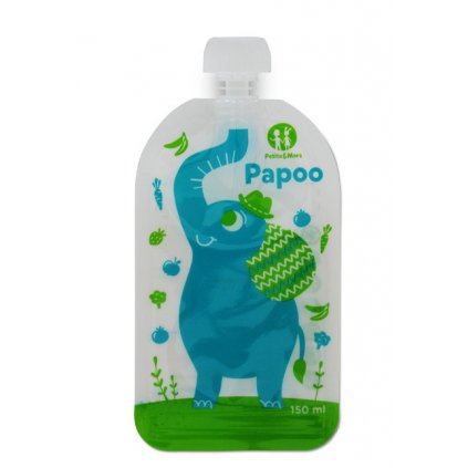 Petite&Mars Kapsička na jídlo Papoo Slon 6x150ml 