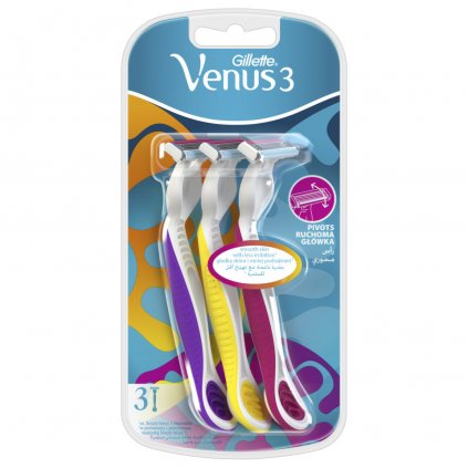 Gillette Venus 3 Multicolor jednoráz.holítka 3ks 