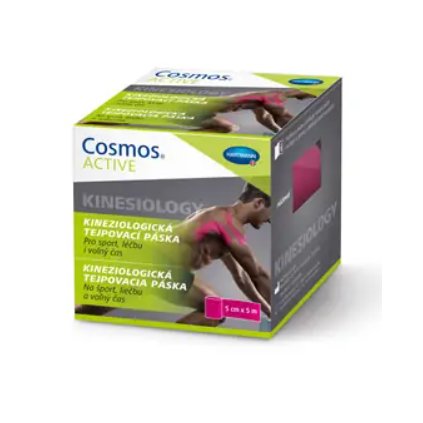 Cosmos Active Kinesiology 5 cm x 5 m tejpovací páska 1 ks růžová