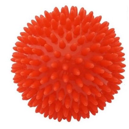 KineMAX Hedgehog Masážní míček ježek 9cm červený 