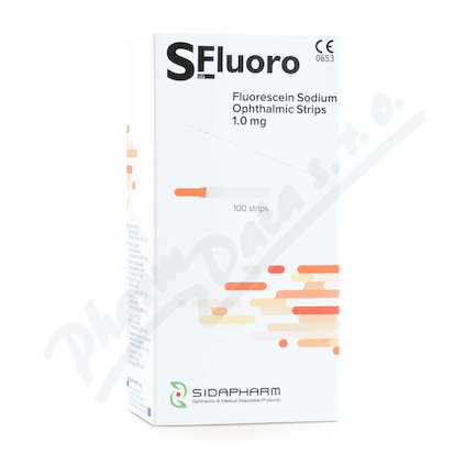 Sida-Fluoro fluoresceinové oční pásky 100x1mg 