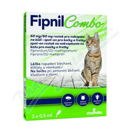 Fipnil Combo 50/60mg spot-on kočky+fretky 3x0.5ml 